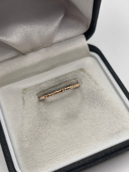 9ct rose gold diamond ring