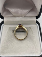 Load image into Gallery viewer, 9ct gold amethyst and diamond ring
