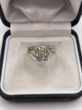 Load image into Gallery viewer, 9ct gold aquamarine cluster ring
