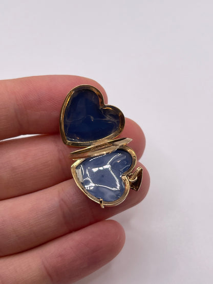 9ct gold heart locket pendant