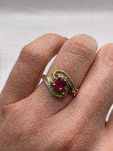Load image into Gallery viewer, 14ct gold ruby and diamond ring
