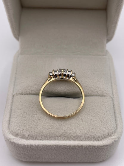 9ct gold diamond cluster ring