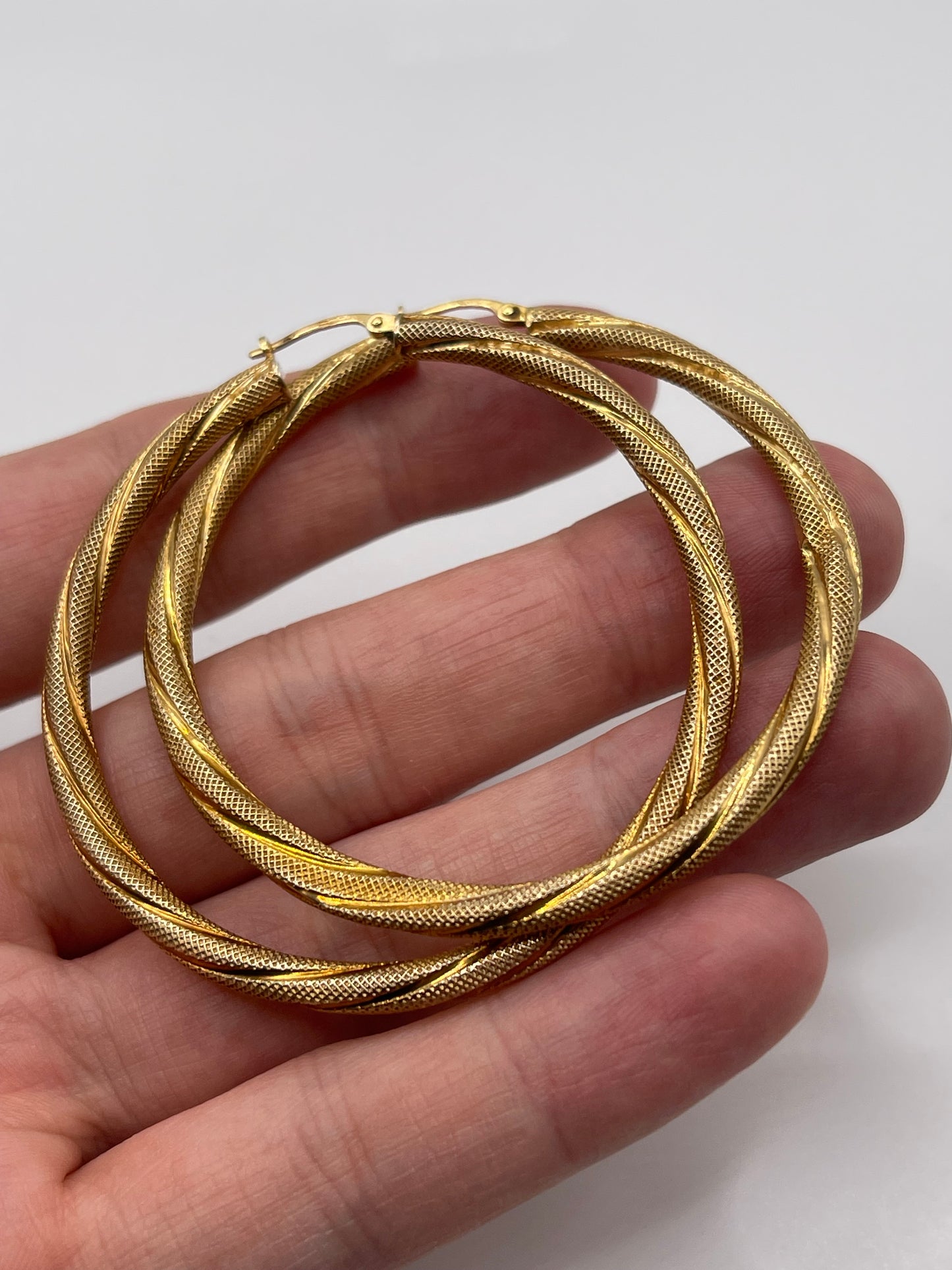 9ct gold creole earrings