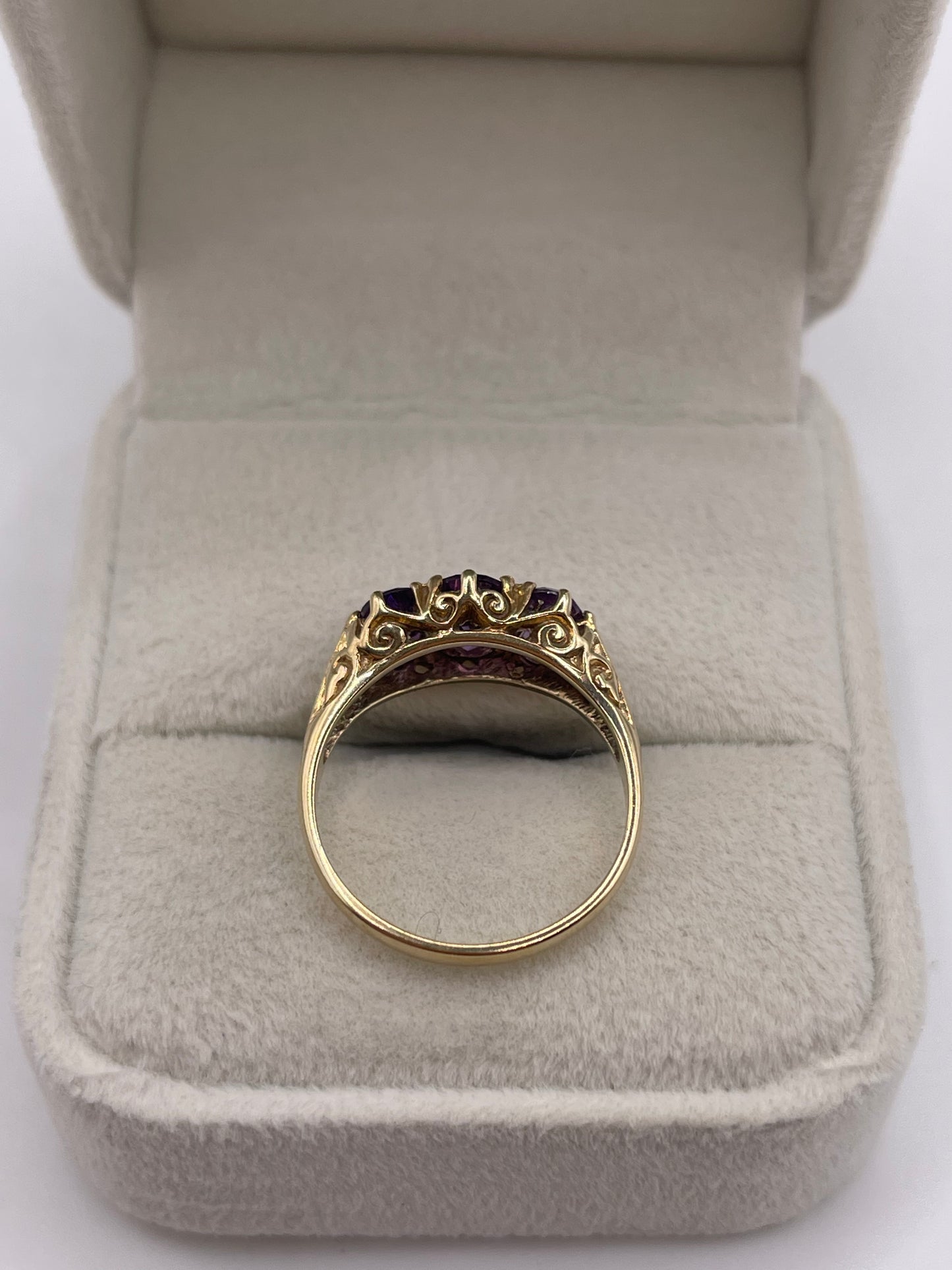 9ct gold amethyst ring