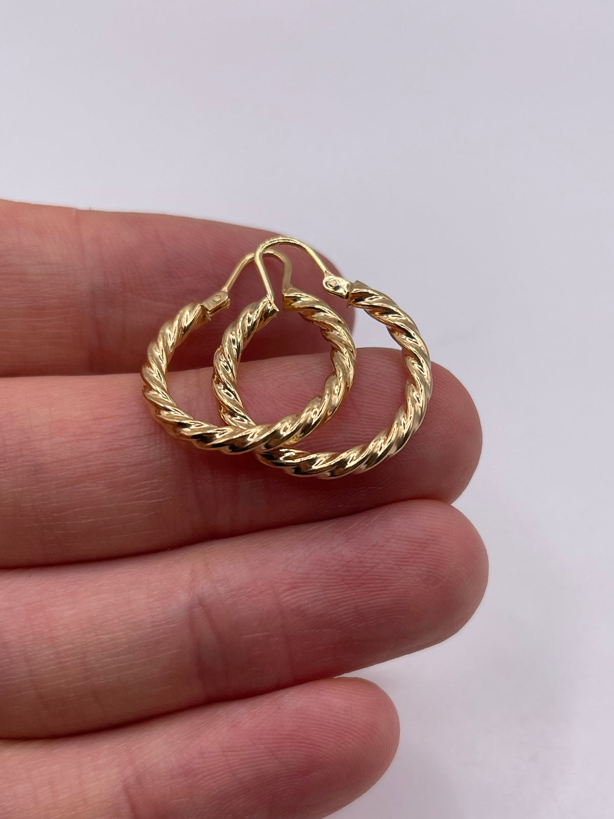 9ct gold creole earrings