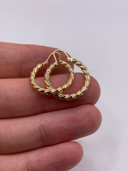 9ct gold creole earrings