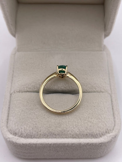 9ct gold emerald ring