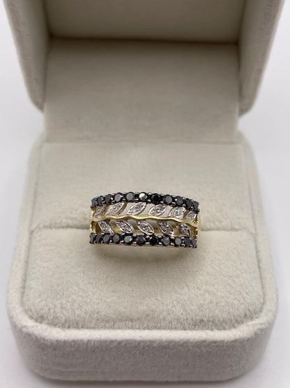 9ct gold diamond cluster ring