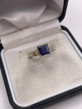 Load image into Gallery viewer, 9ct gold iolite and zircon ring
