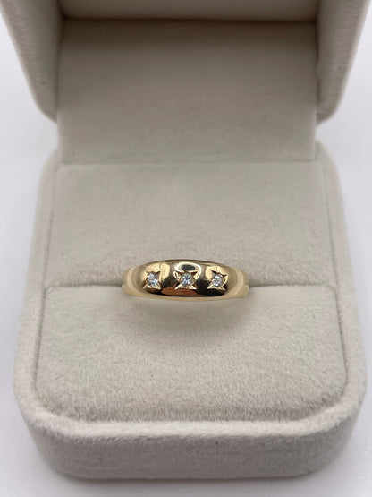 9ct gold topaz gypsy ring