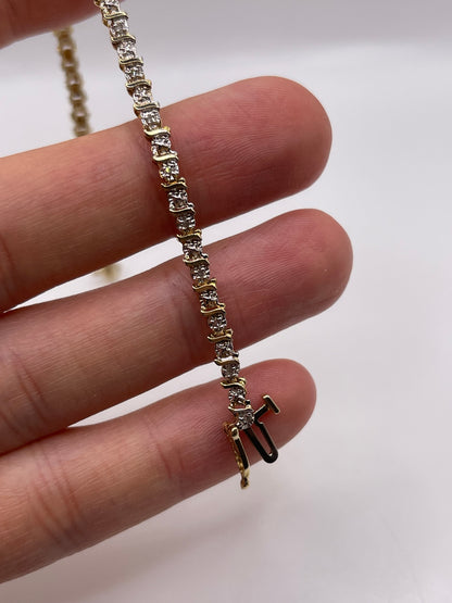 9ct gold diamond bracelet