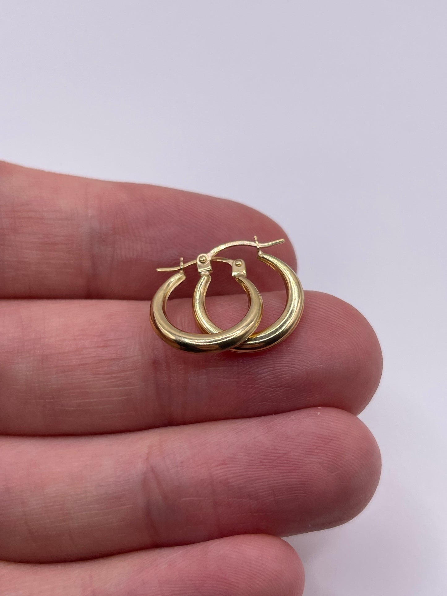 9ct gold creole earrings