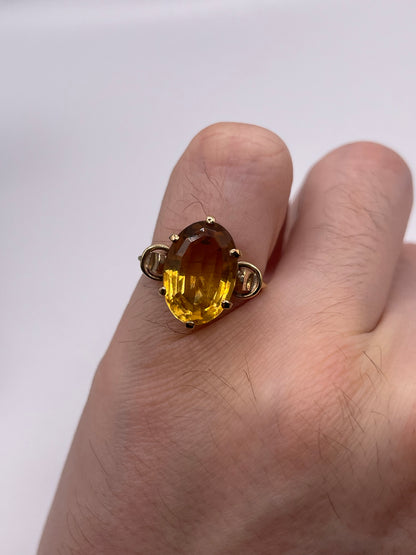 9ct gold citrine ring