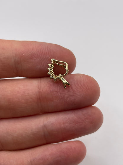 9ct gold diamond heart pendant
