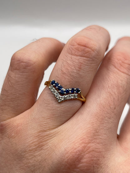 18ct gold sapphire and diamond ring