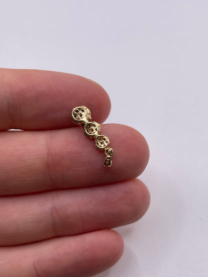 9ct gold diamond cluster pendant