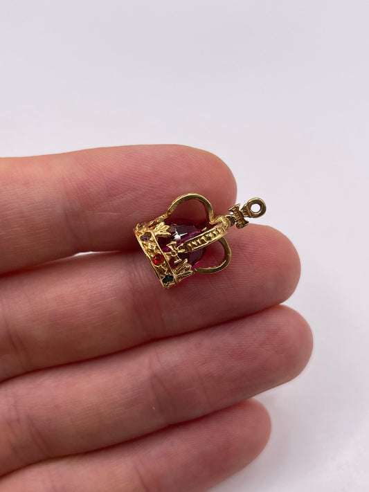 9ct gold crown charm