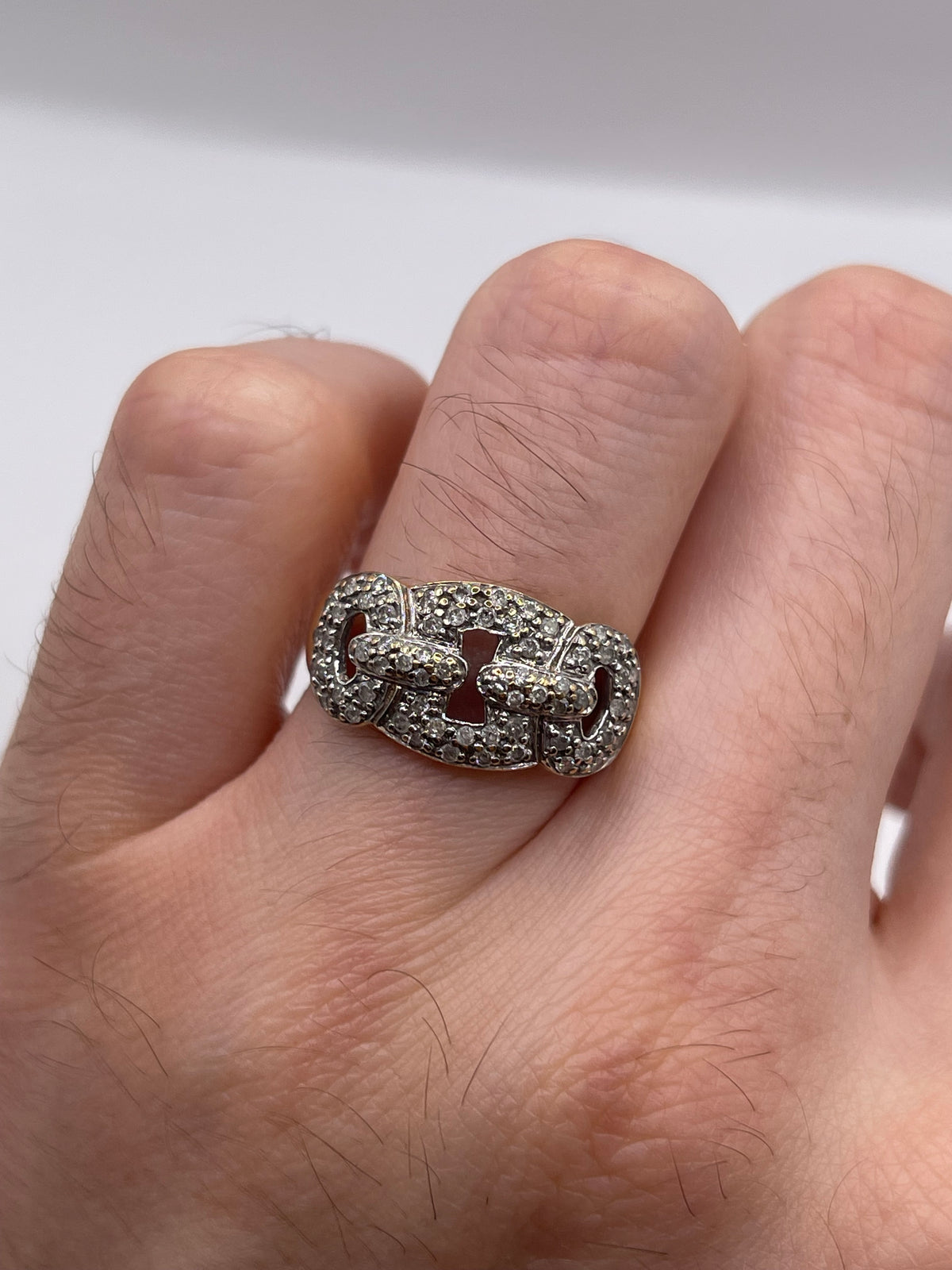9ct gold diamond cluster ring