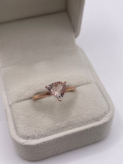 9ct rose gold morganite ring