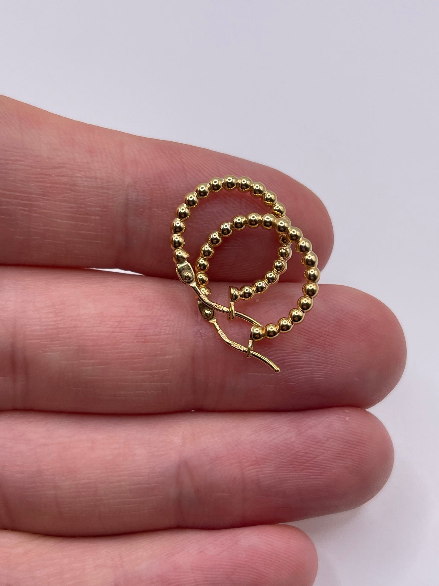 9ct gold creole earrings