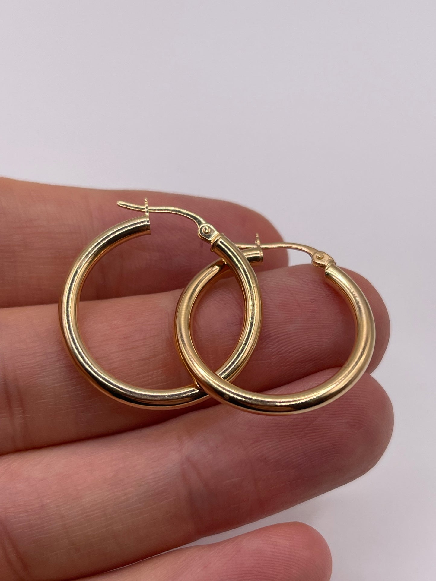 9ct gold creole earrings