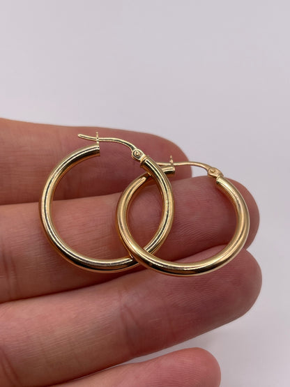 9ct gold creole earrings