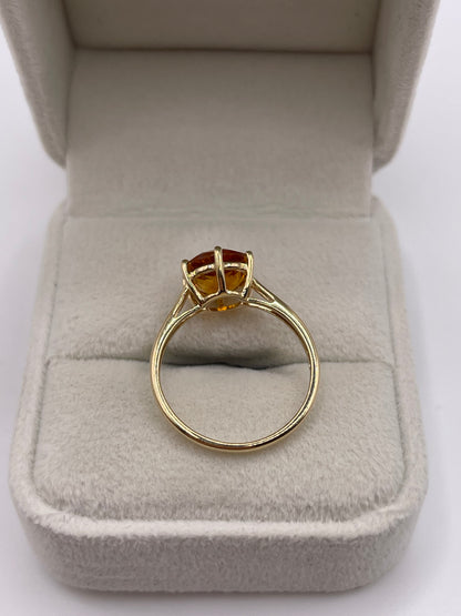9ct gold citrine ring