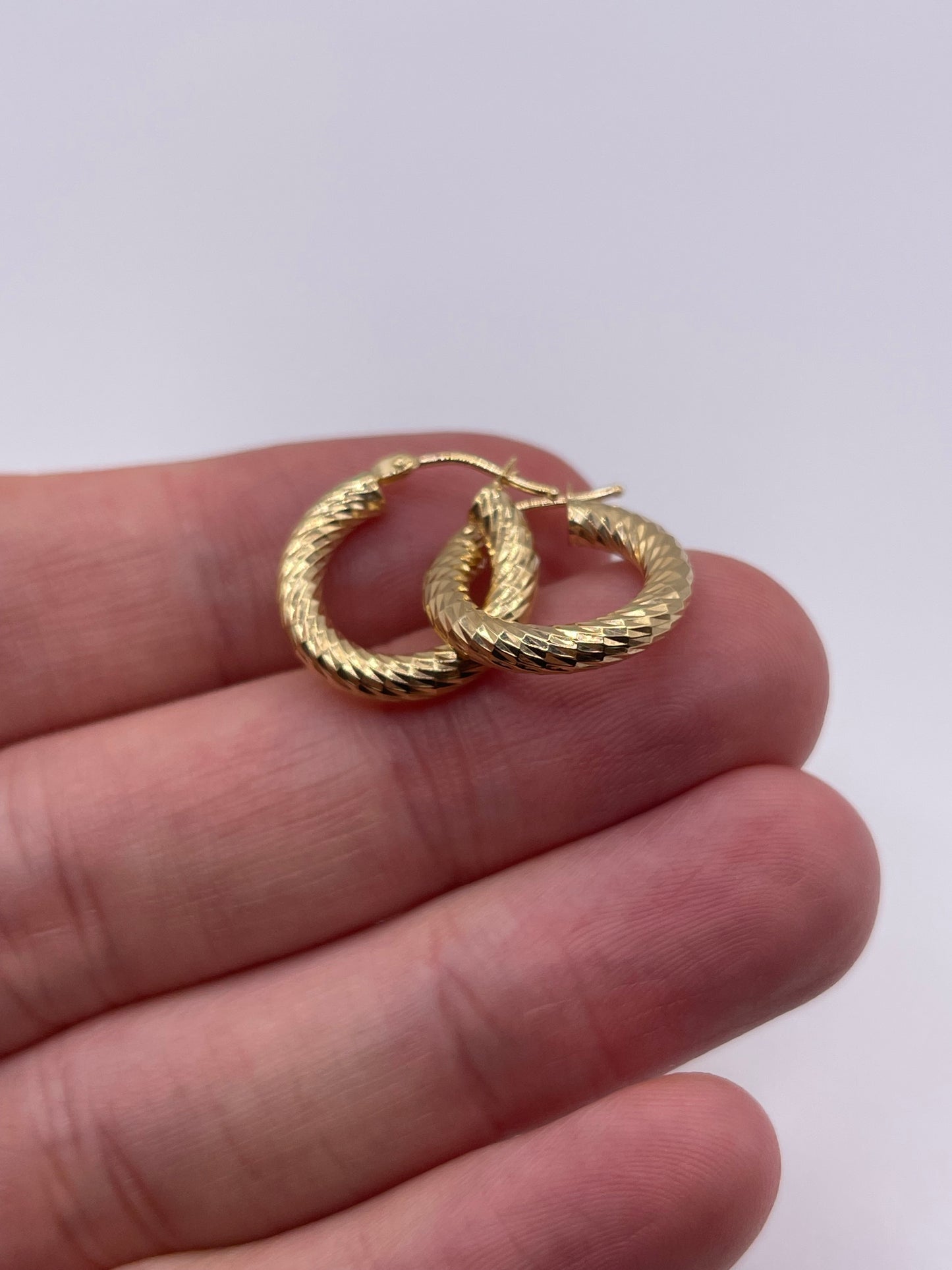 9ct gold creole earrings