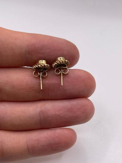 9ct gold peridot earrings
