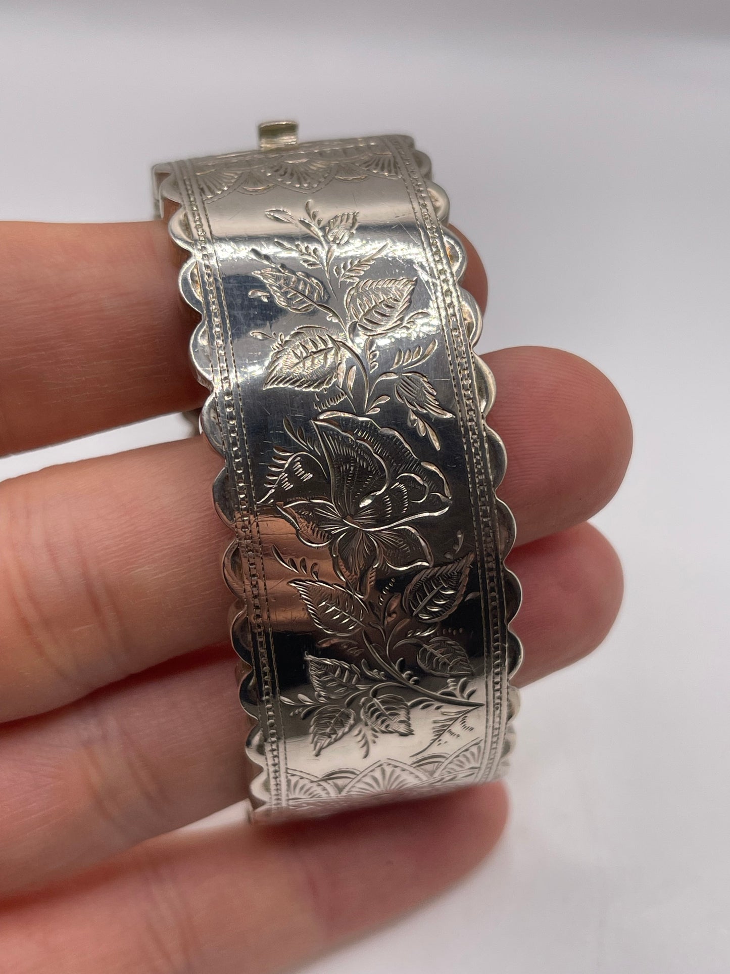 Antique silver bangle
