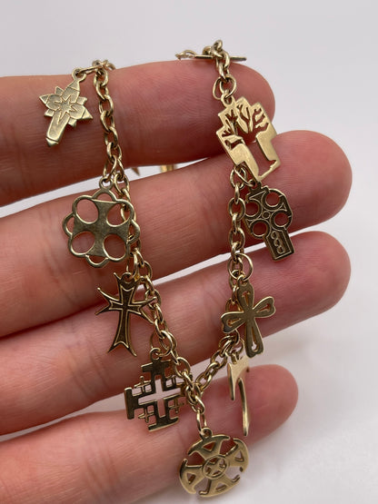 9ct gold charm bracelet