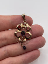 Load image into Gallery viewer, Antique 9ct gold paste pendant
