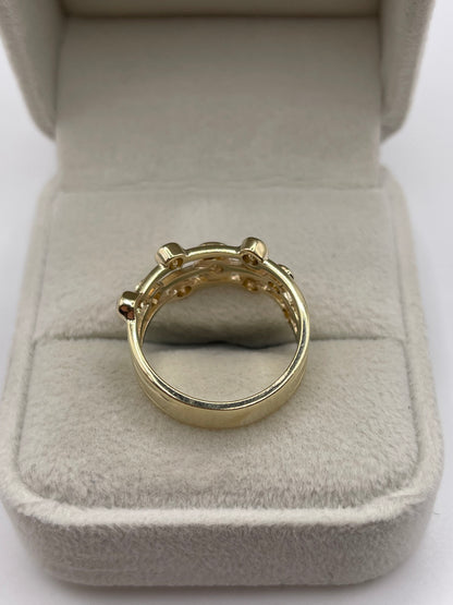 14ct gold diamond cluster ring