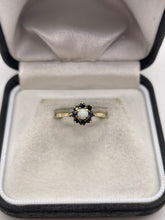 Load image into Gallery viewer, 9ct gold opal and sapphire ring
