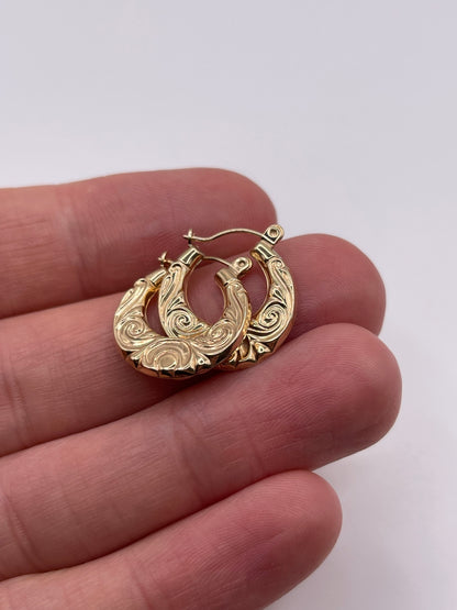 9ct gold creole earrings