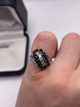 Load image into Gallery viewer, 14ct white gold sapphire and diamond ring
