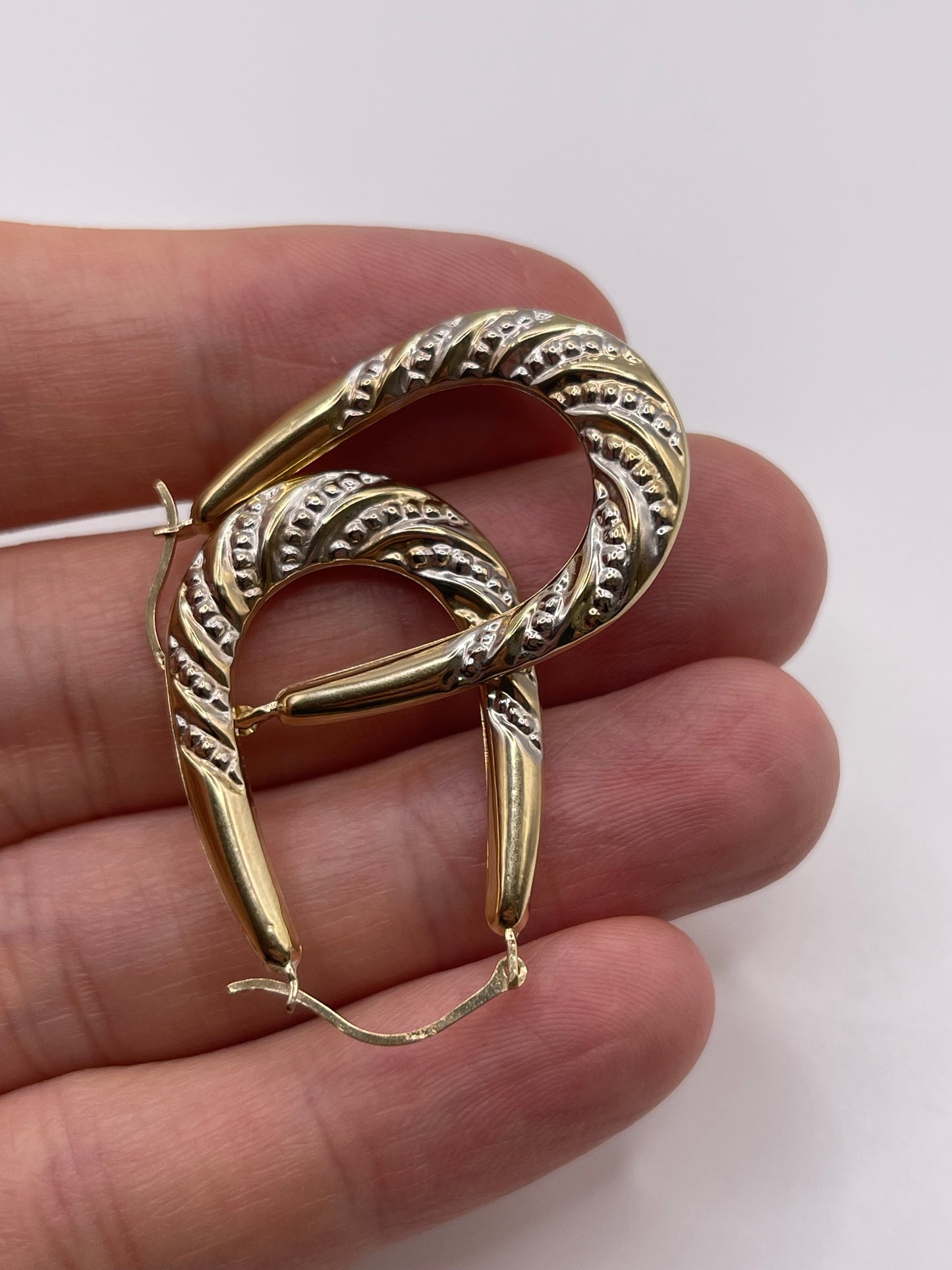 9ct gold creole earrings