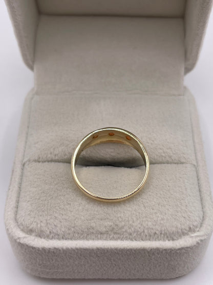 9ct gold coral gypsy ring