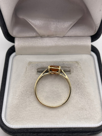 9ct gold opal and zircon ring