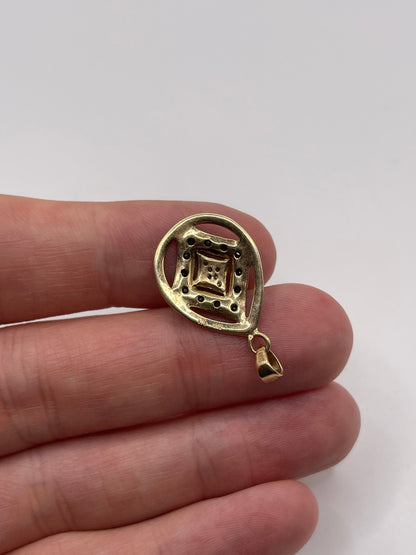 9ct gold diamond pendant
