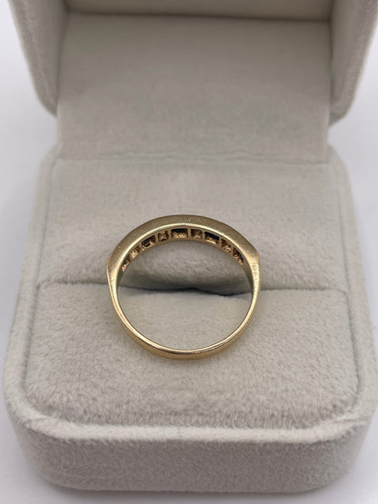 9ct gold sapphire and diamond ring
