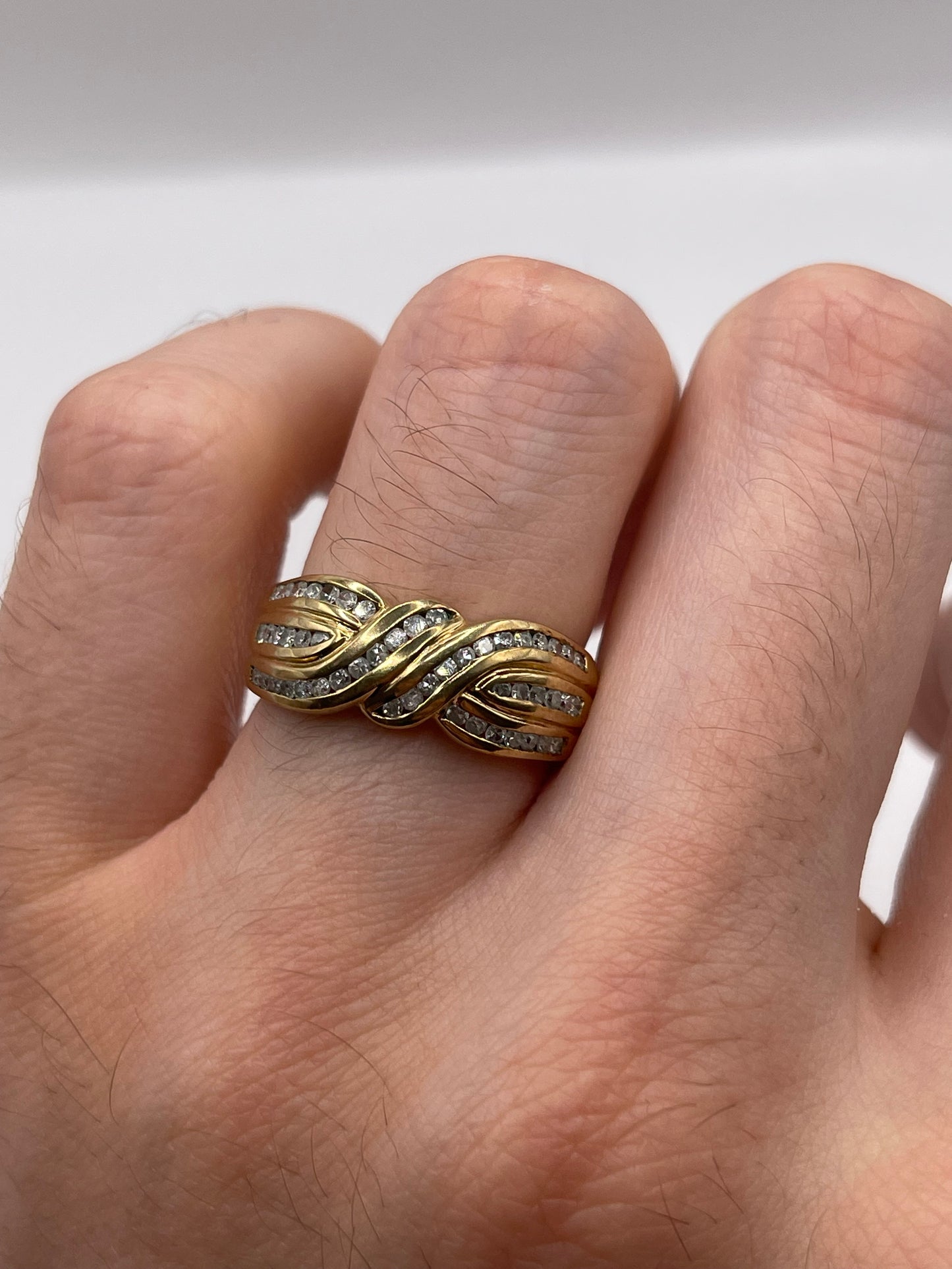 9ct gold diamond cluster ring