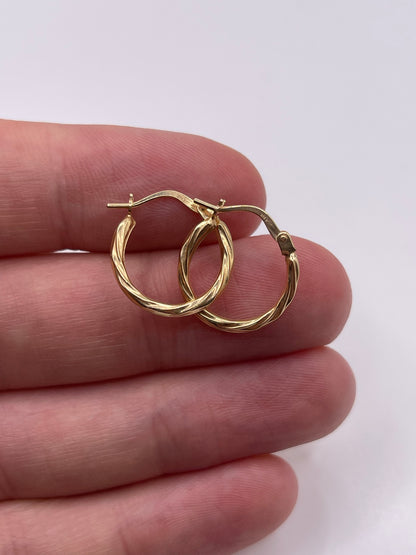9ct gold creole earrings