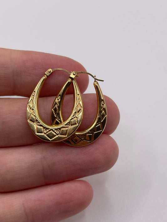 9ct gold creole earrings