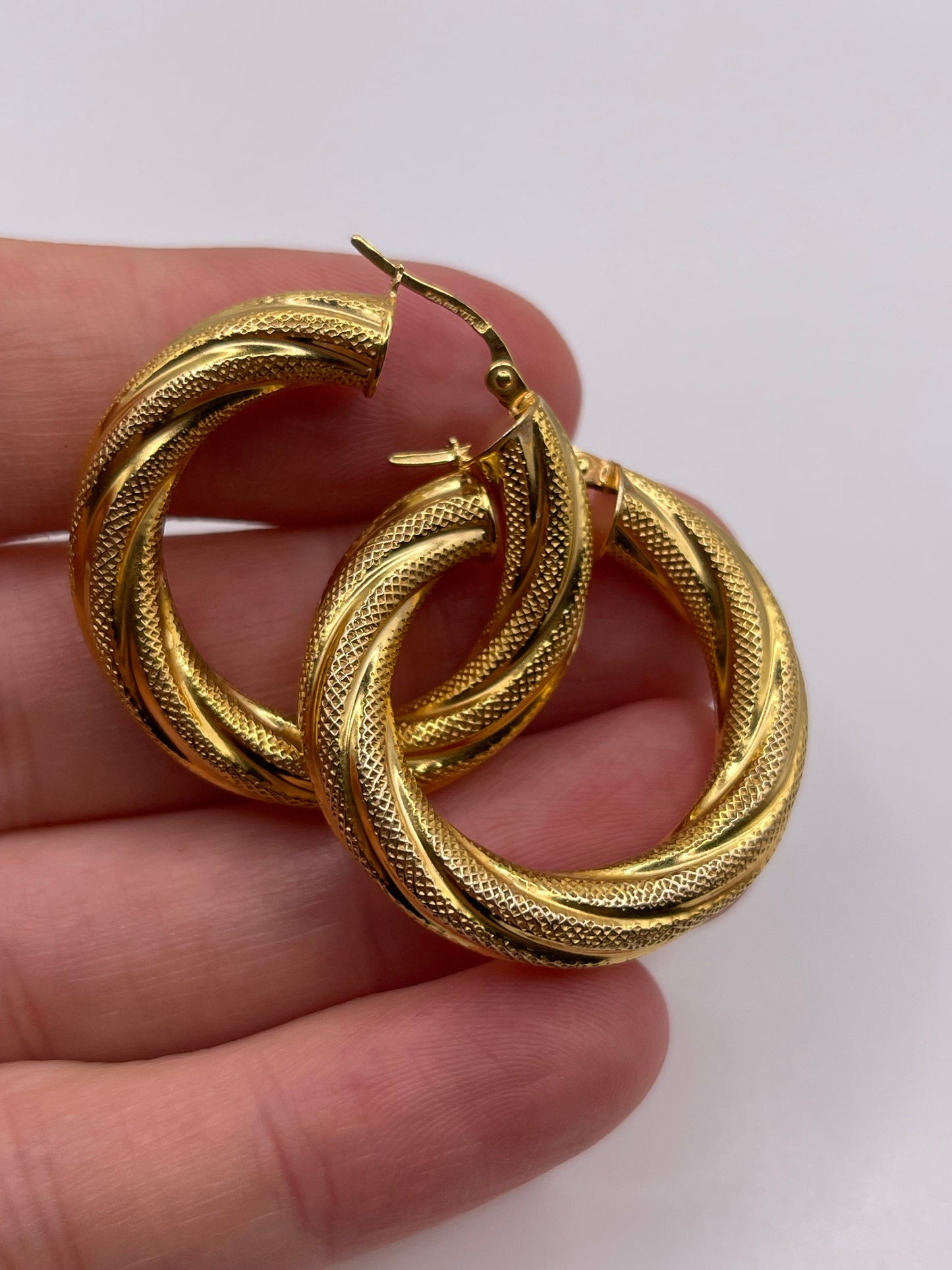 9ct gold creole earrings