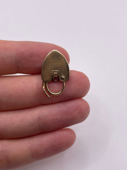 9ct gold engraved padlock 7