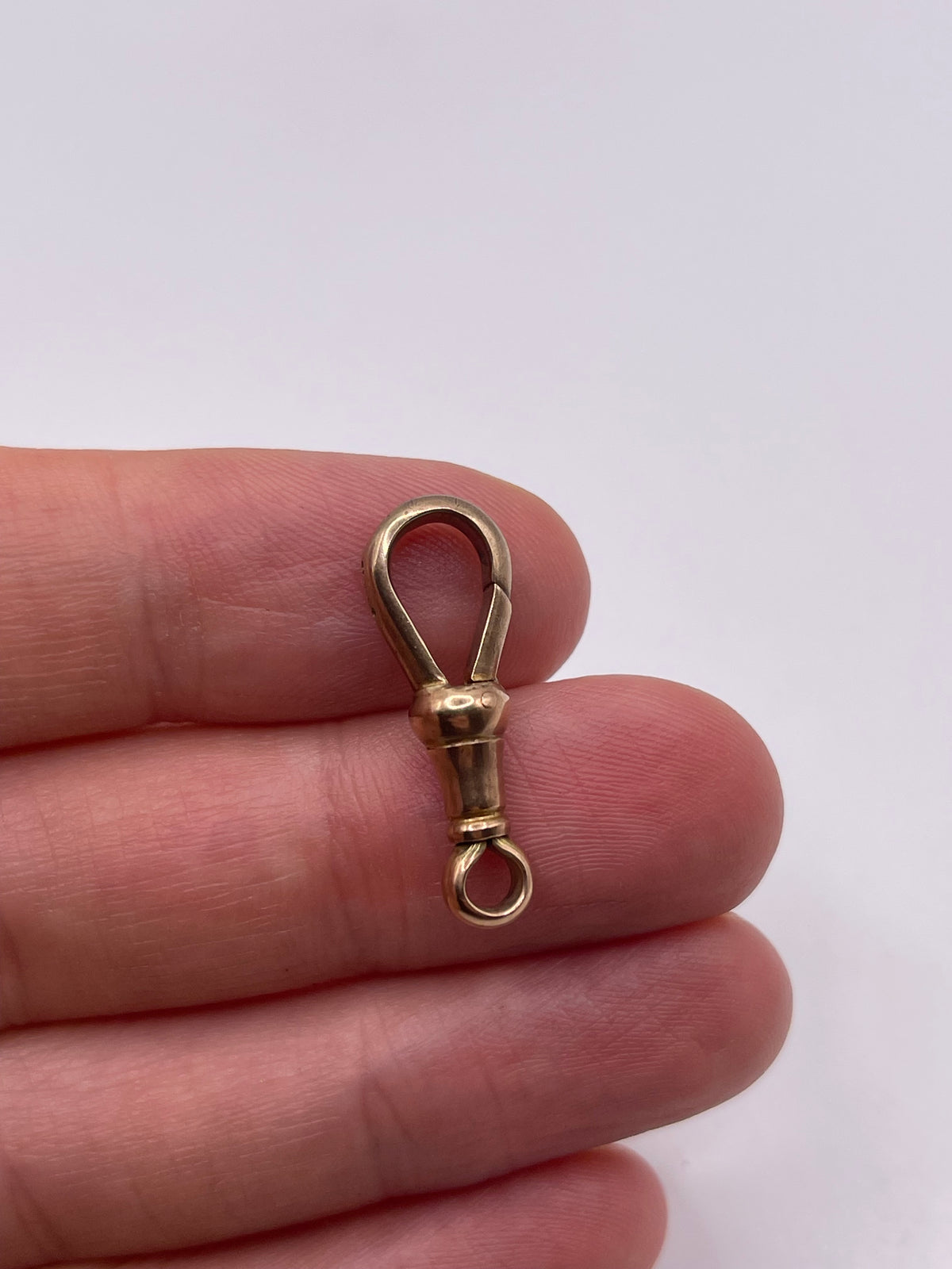 9ct rose gold dog clip D