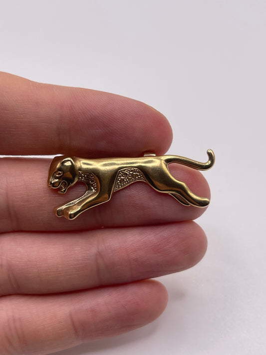 9ct gold panther brooch