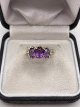 Load image into Gallery viewer, 9ct gold amethyst ring
