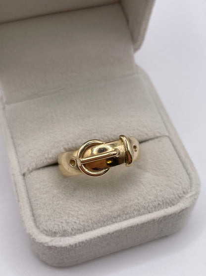 9ct gold buckle ring